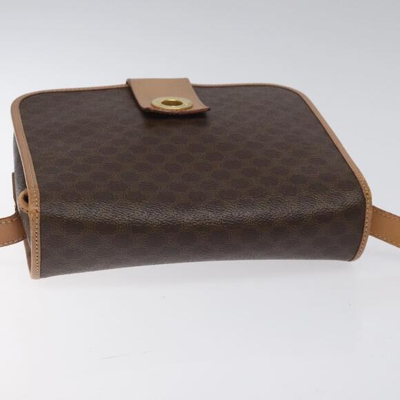 CELINE Macadam Canvas Shoulder Bag Pvc Leather Brown Gold - Picture 6 of 12